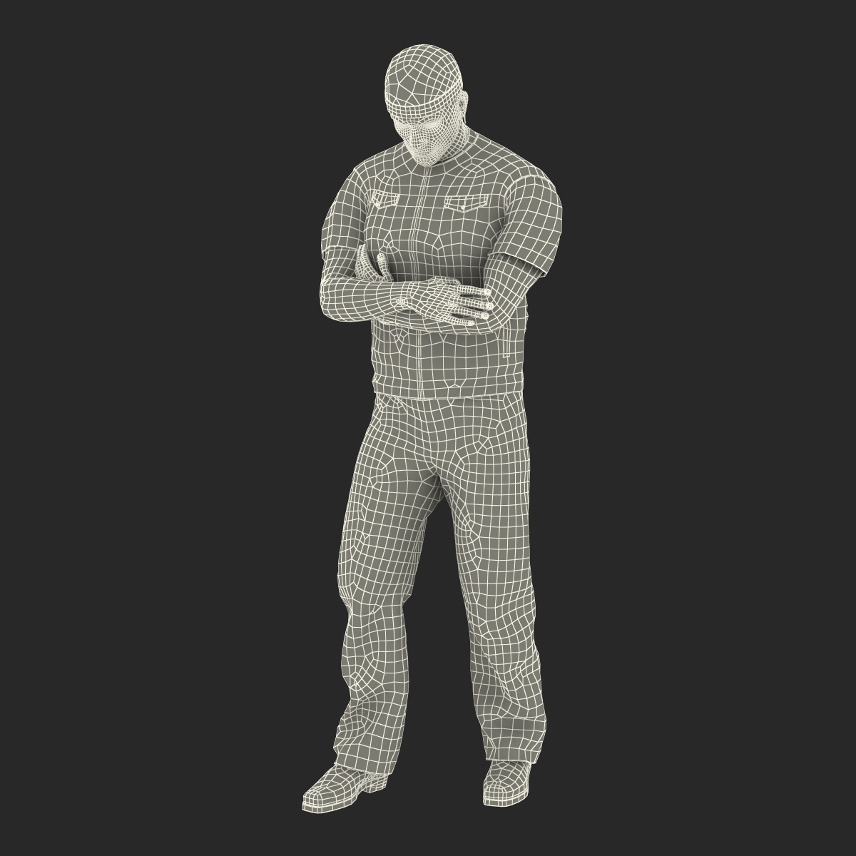 3D Biker Man Rigged 2 model