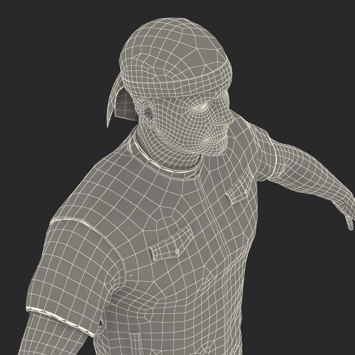 3D Biker Man Rigged 2 model