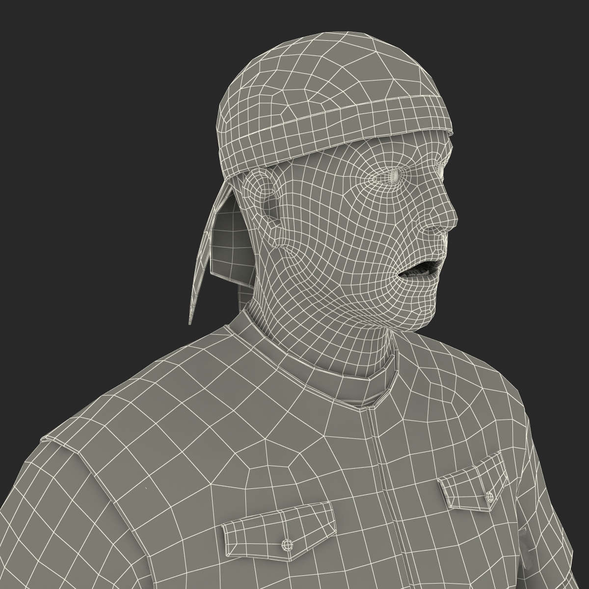 3D Biker Man Rigged 2 model