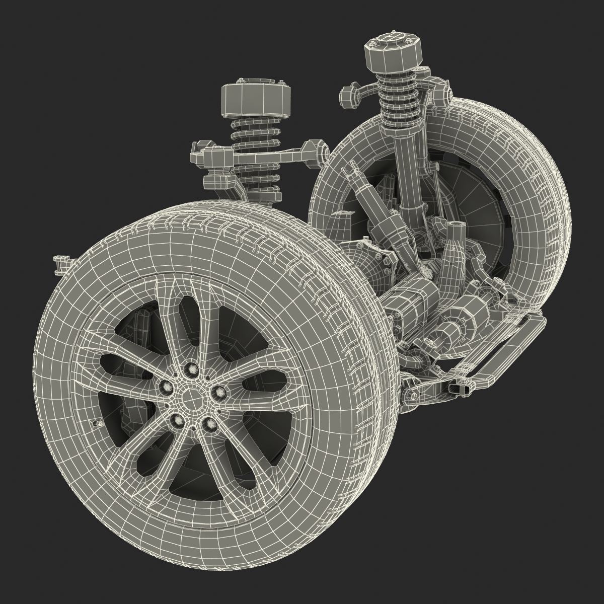 3D model SUV Front Suspension