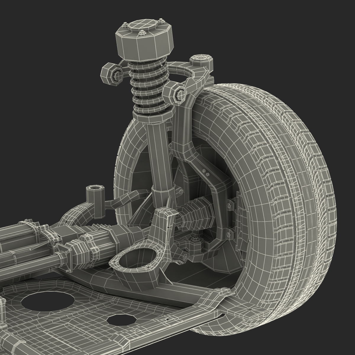 3D model SUV Front Suspension