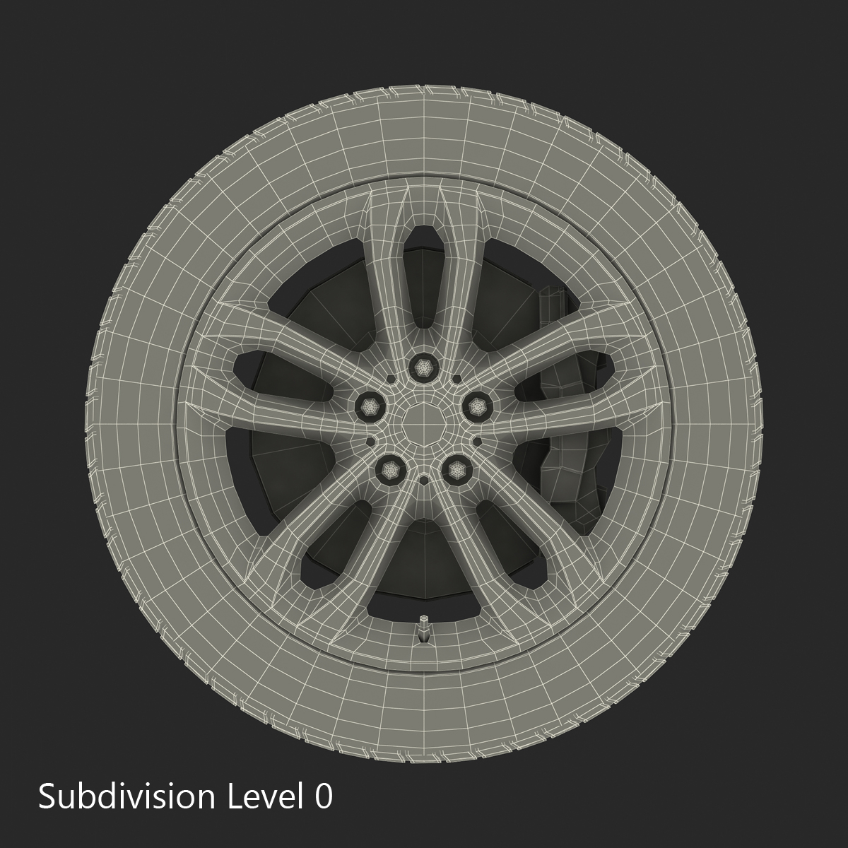 SUV Wheel 3D model