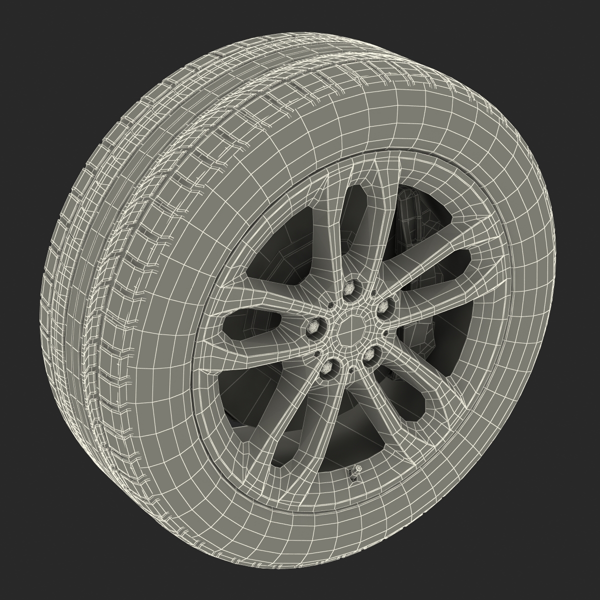 SUV Wheel 3D model