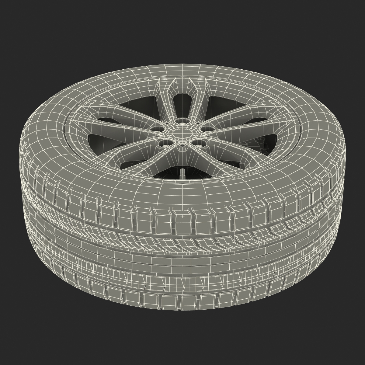 SUV Wheel 3D model