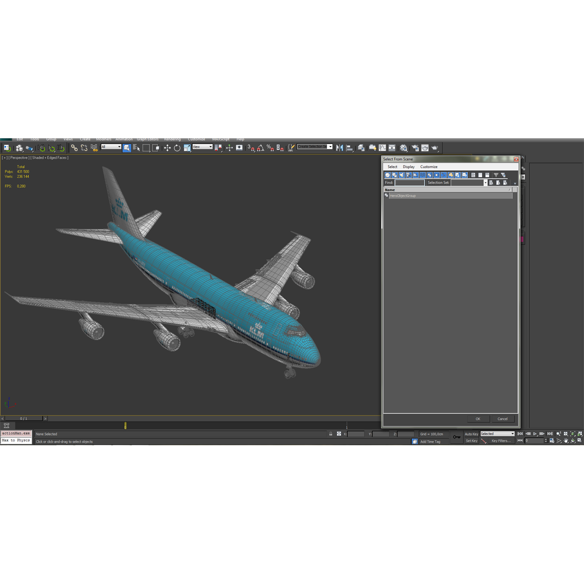 Boeing 747 200B KLM 3D model