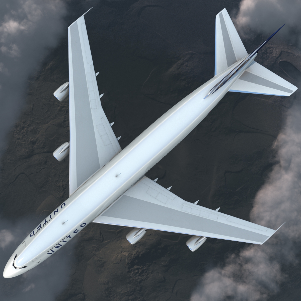 Boeing 747 200B United 3D