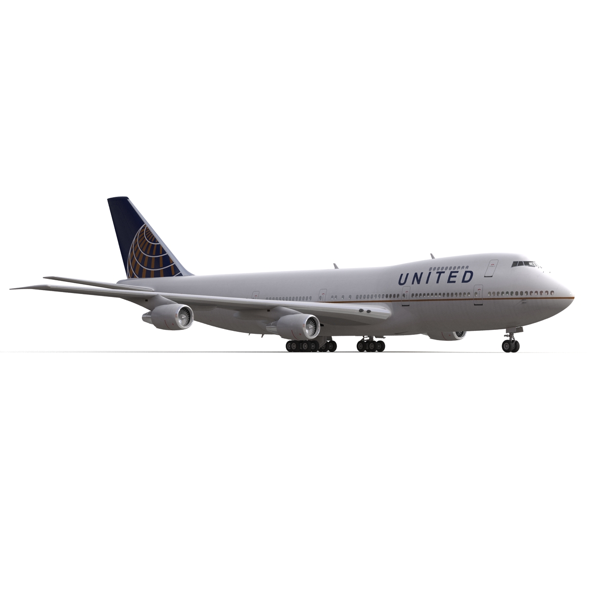 Boeing 747 200B United 3D