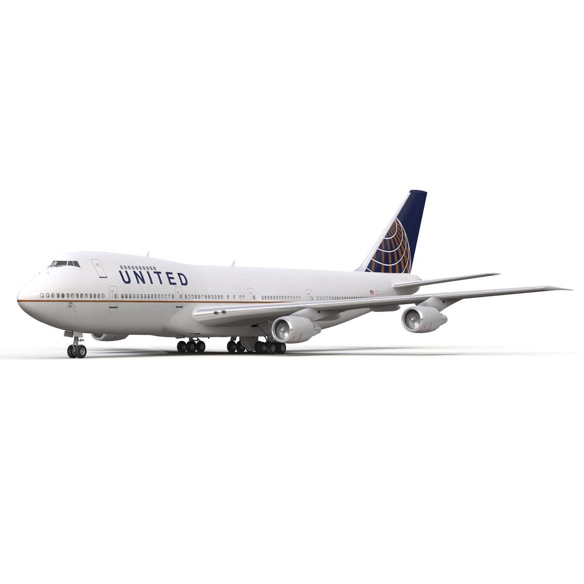 Boeing 747 200B United 3D