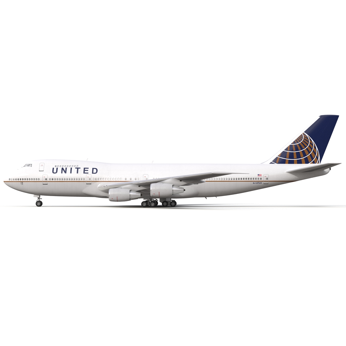 Boeing 747 200B United 3D