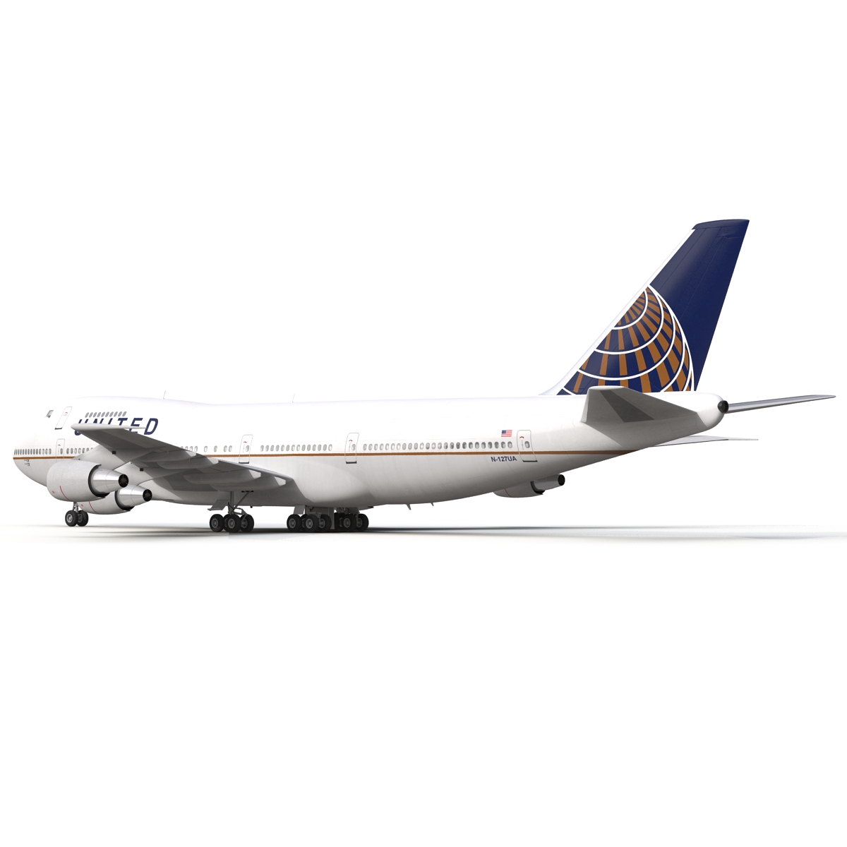 Boeing 747 200B United 3D