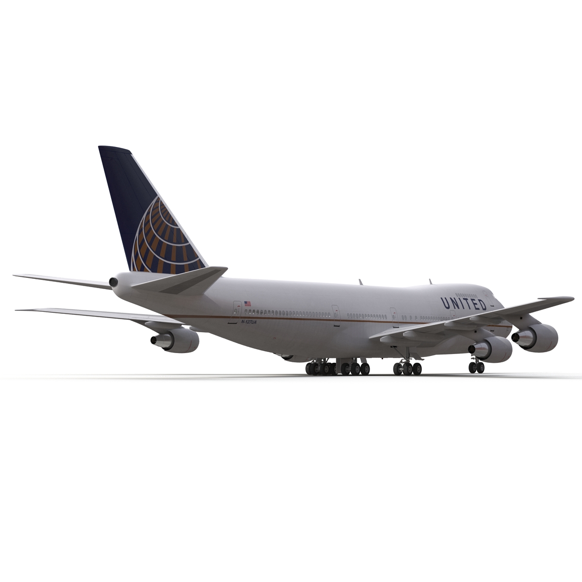 Boeing 747 200B United 3D