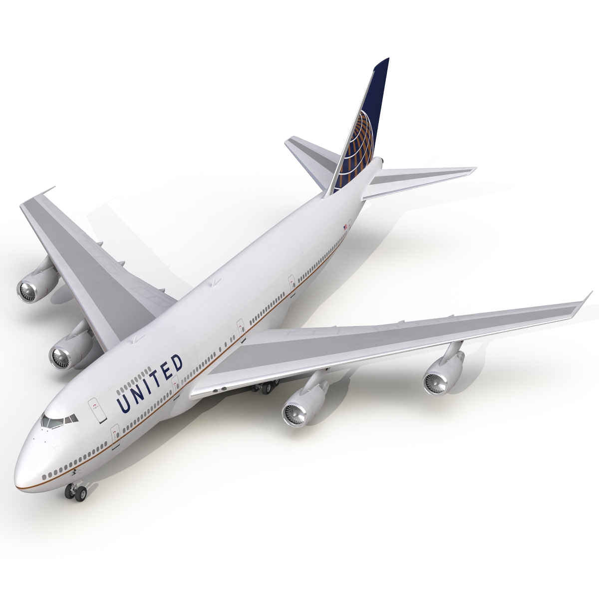 Boeing 747 200B United 3D