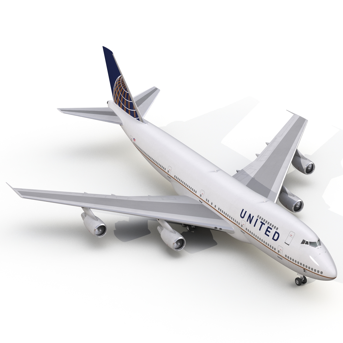 Boeing 747 200B United 3D