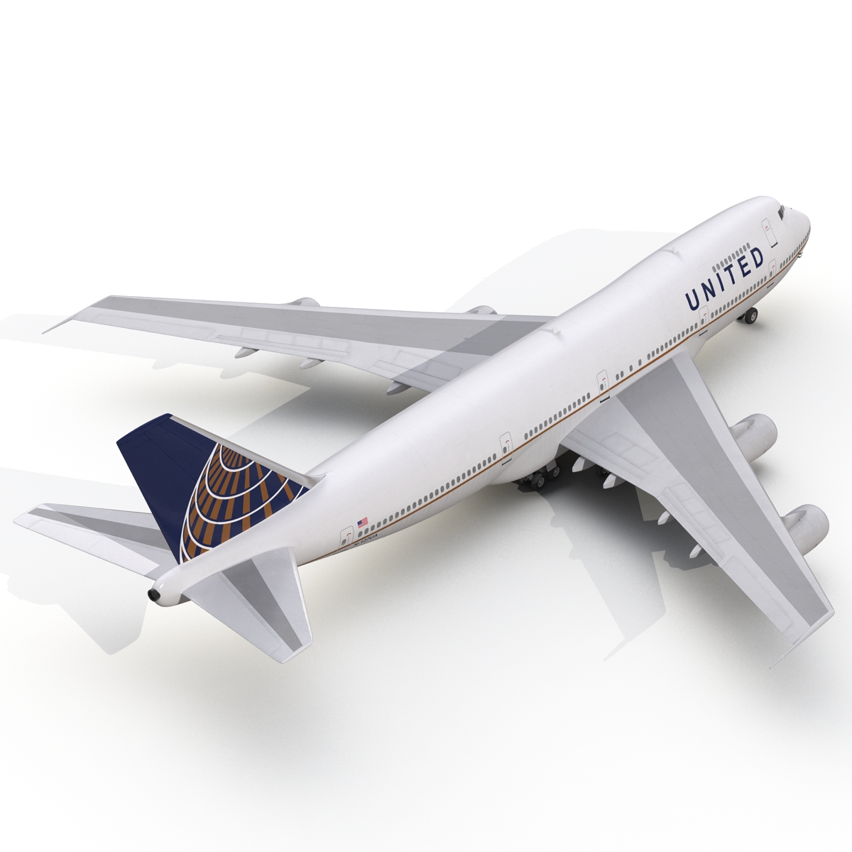 Boeing 747 200B United 3D