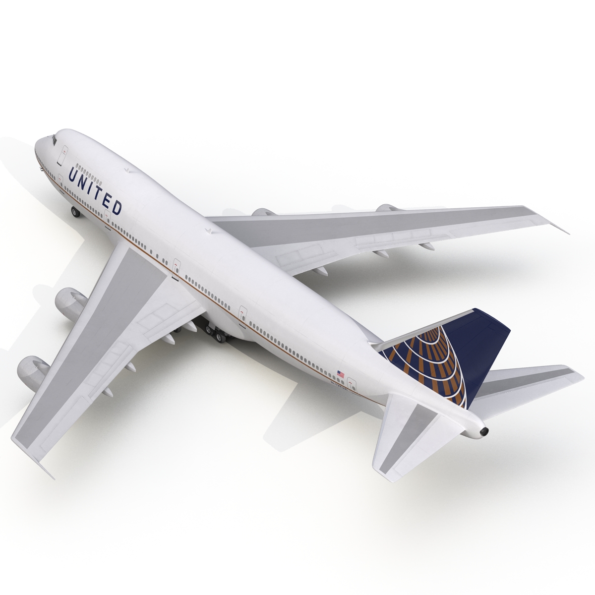 Boeing 747 200B United 3D