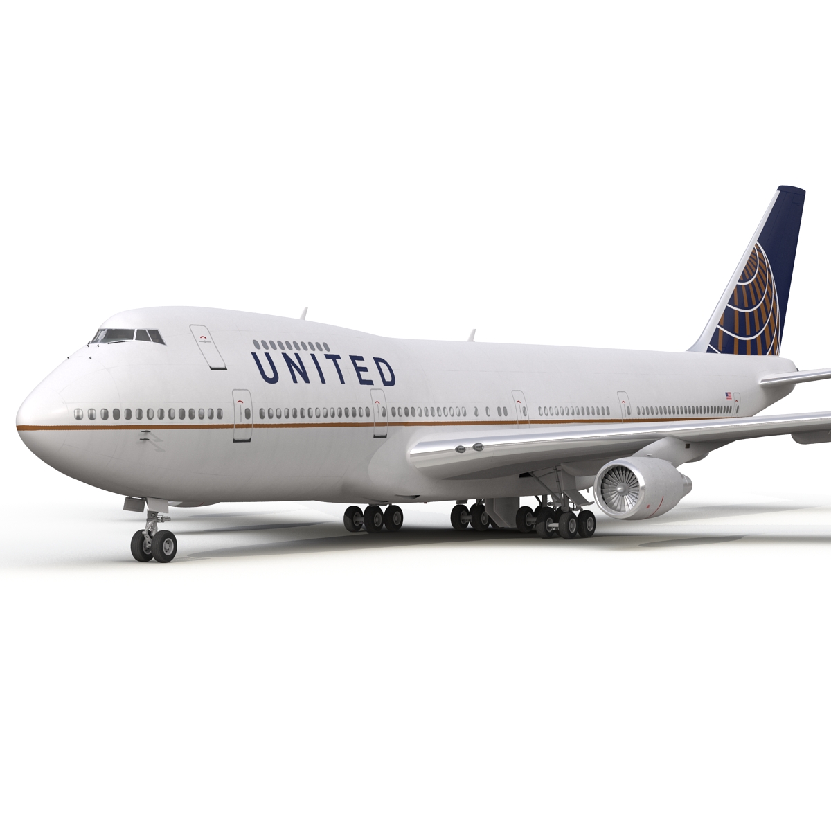 Boeing 747 200B United 3D