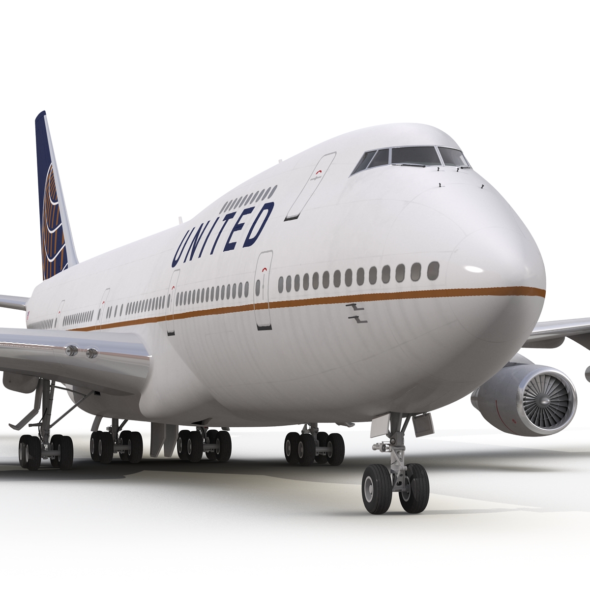 Boeing 747 200B United 3D