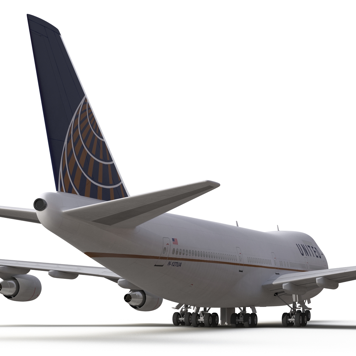 Boeing 747 200B United 3D