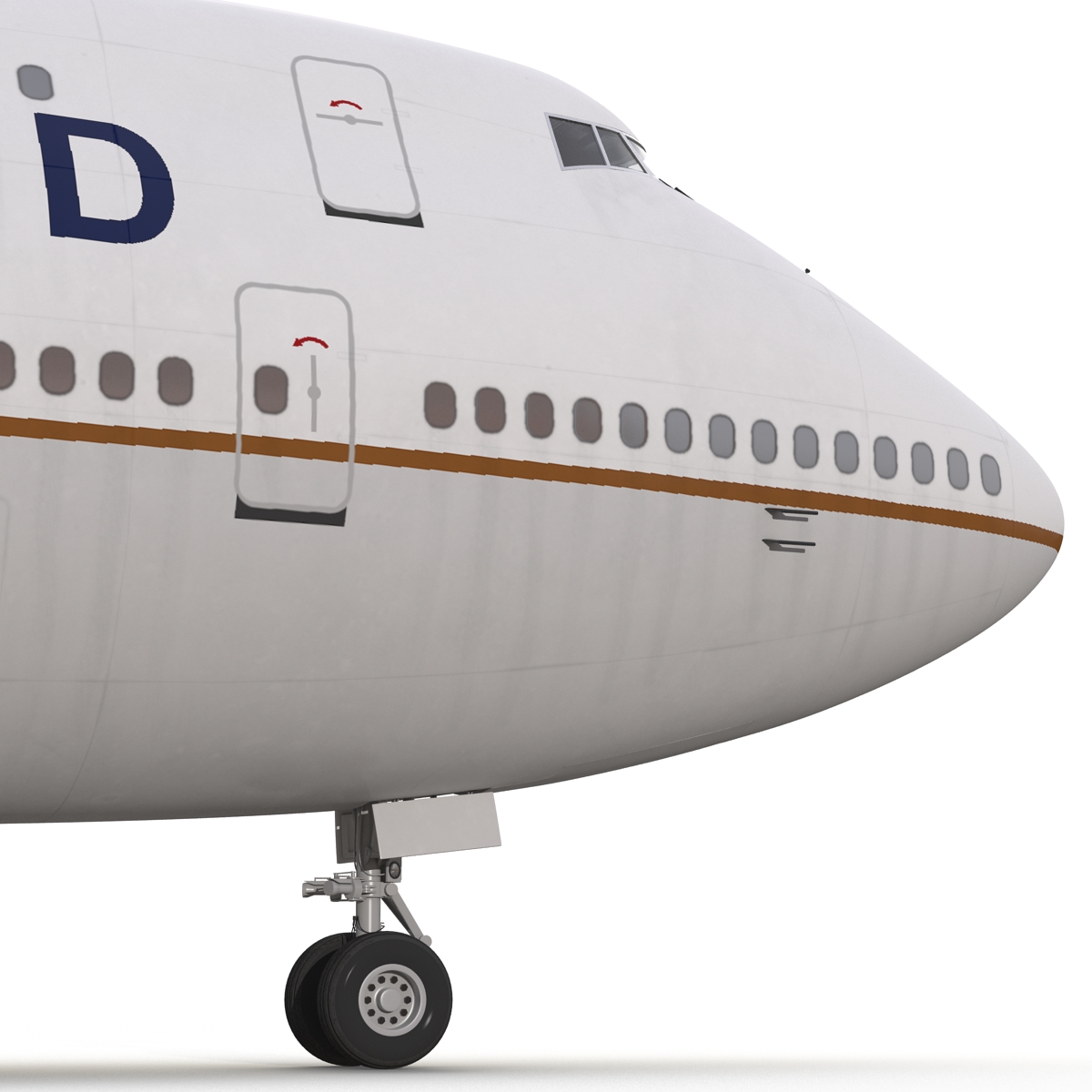 Boeing 747 200B United 3D