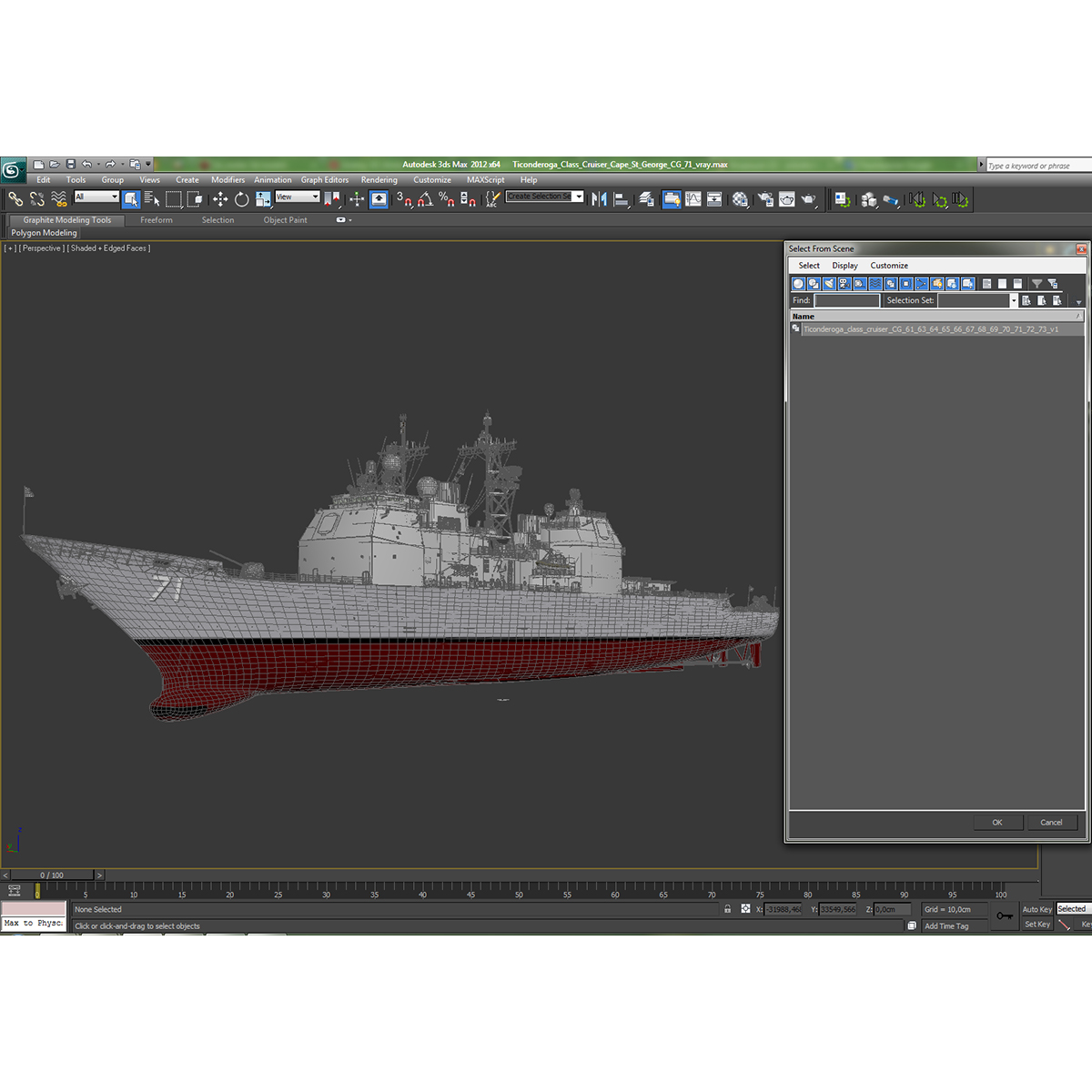 3D Ticonderoga Class Cruiser Cape St George CG 71