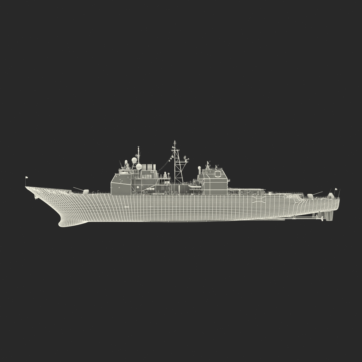 3D Ticonderoga Class Cruiser Chosin CG 65 model