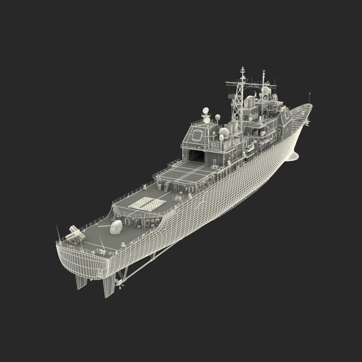 3D Ticonderoga Class Cruiser Chosin CG 65 model