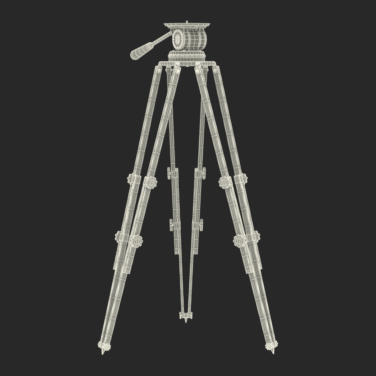 3D Vintage Camera Tripod