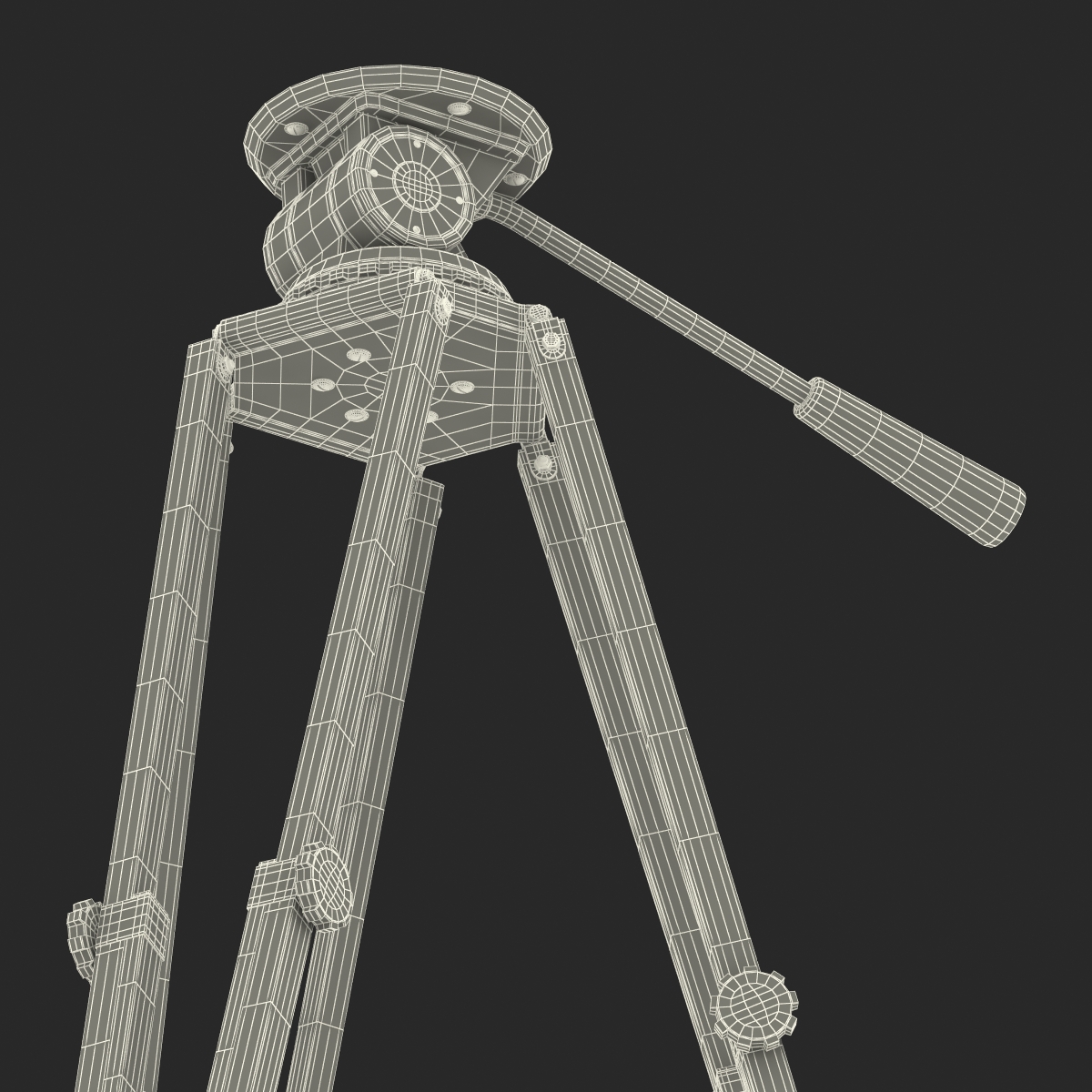 3D Vintage Camera Tripod