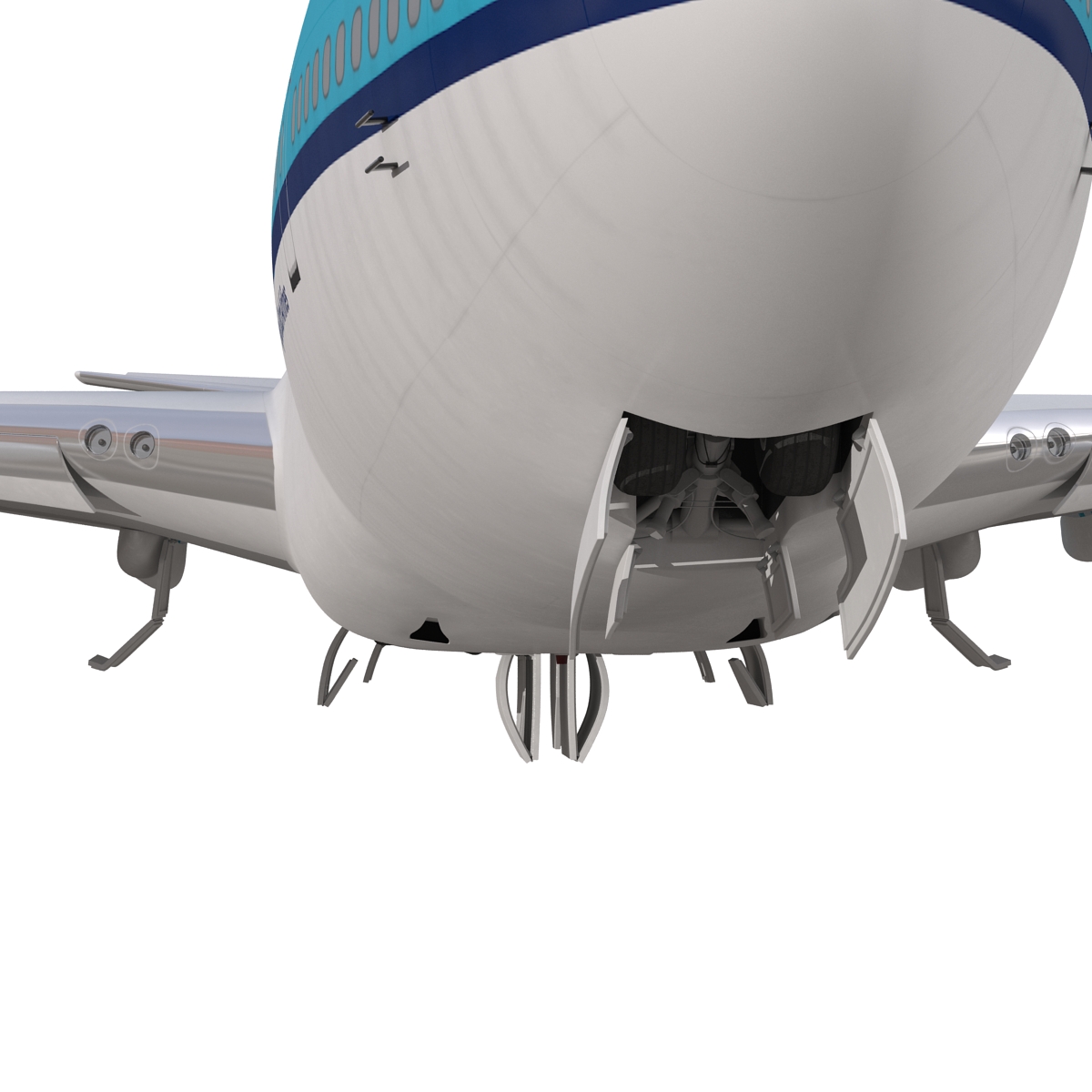 3D Boeing 747 200B KLM Rigged