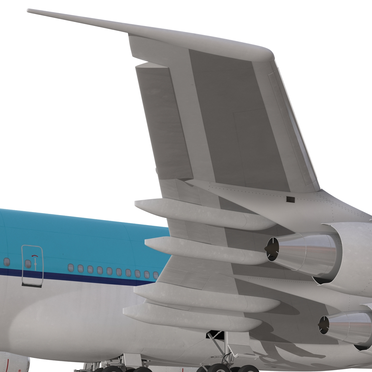 3D Boeing 747 200B KLM Rigged