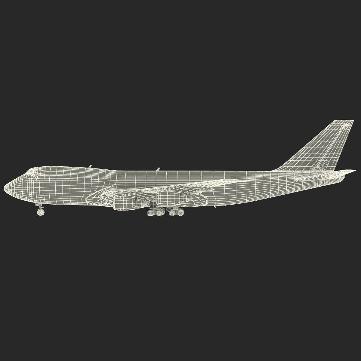 3D Boeing 747 200B KLM Rigged