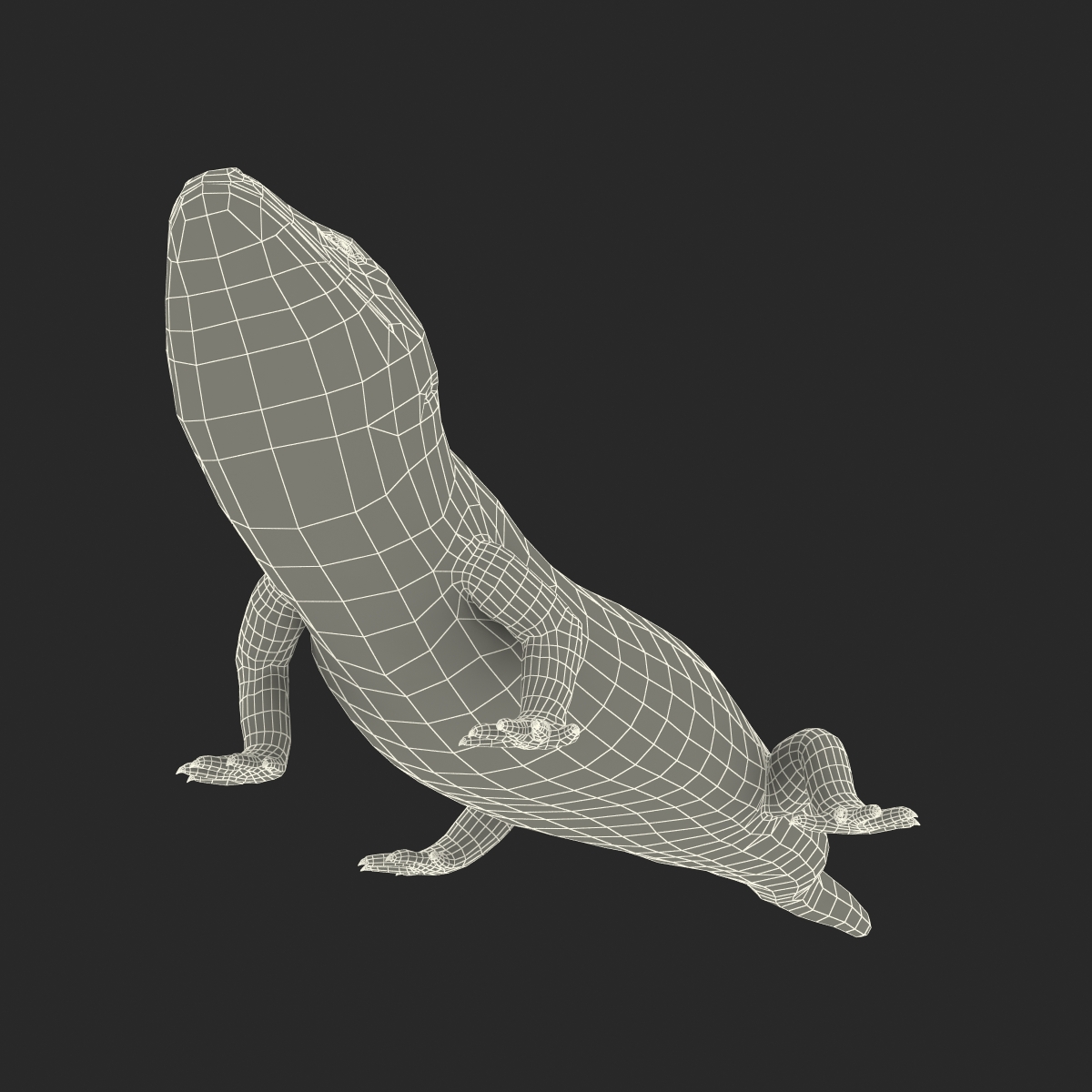 3D model Blue Tongued Skink Pose 3