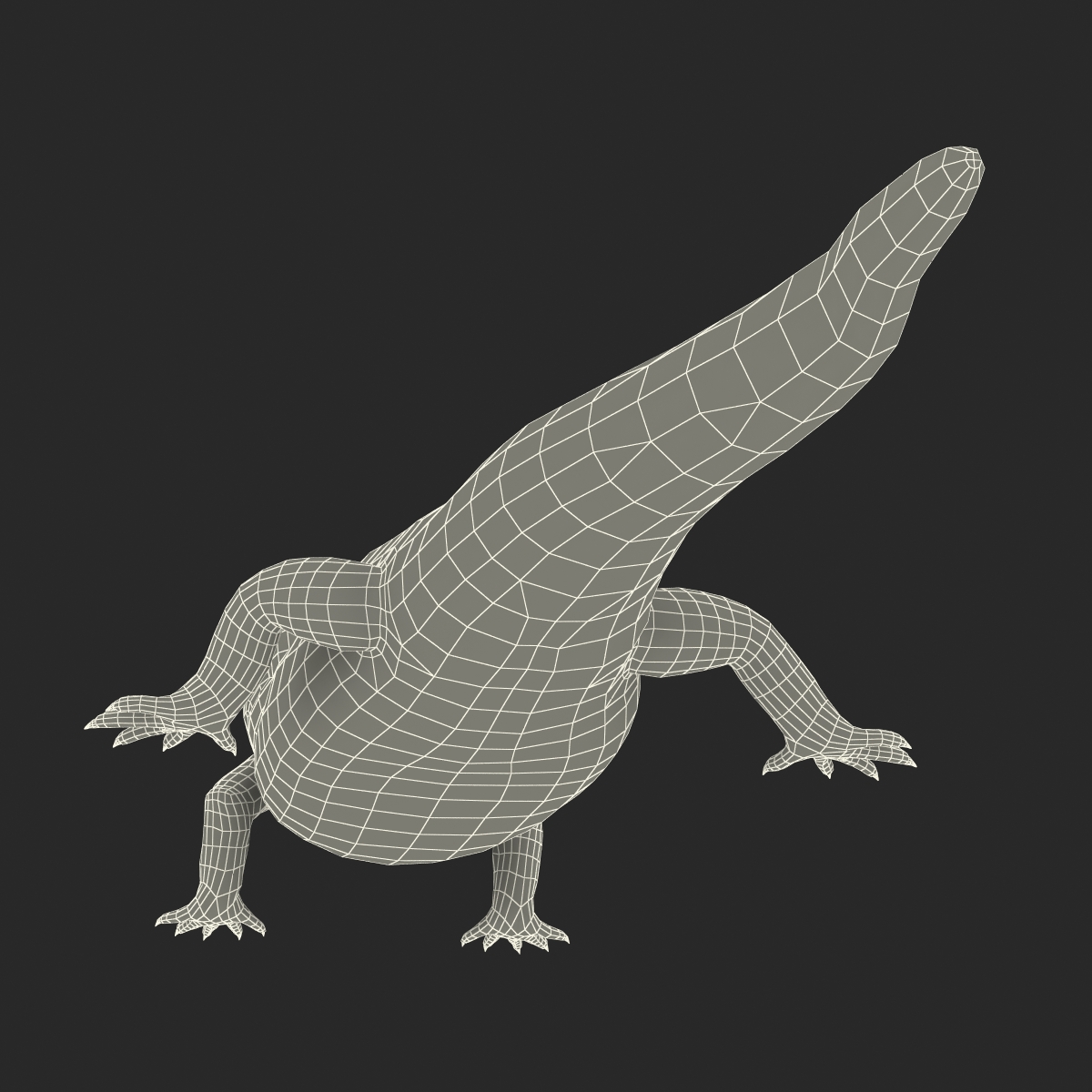 3D model Blue Tongued Skink Pose 3