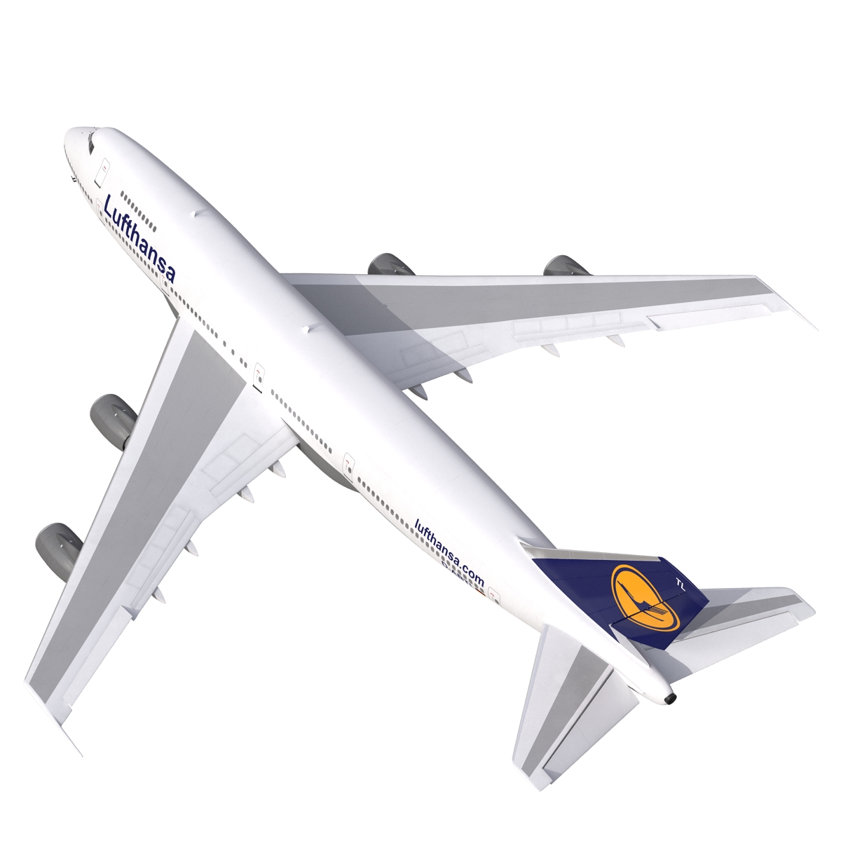 Boeing 747 200B Lufthansa Rigged 3D