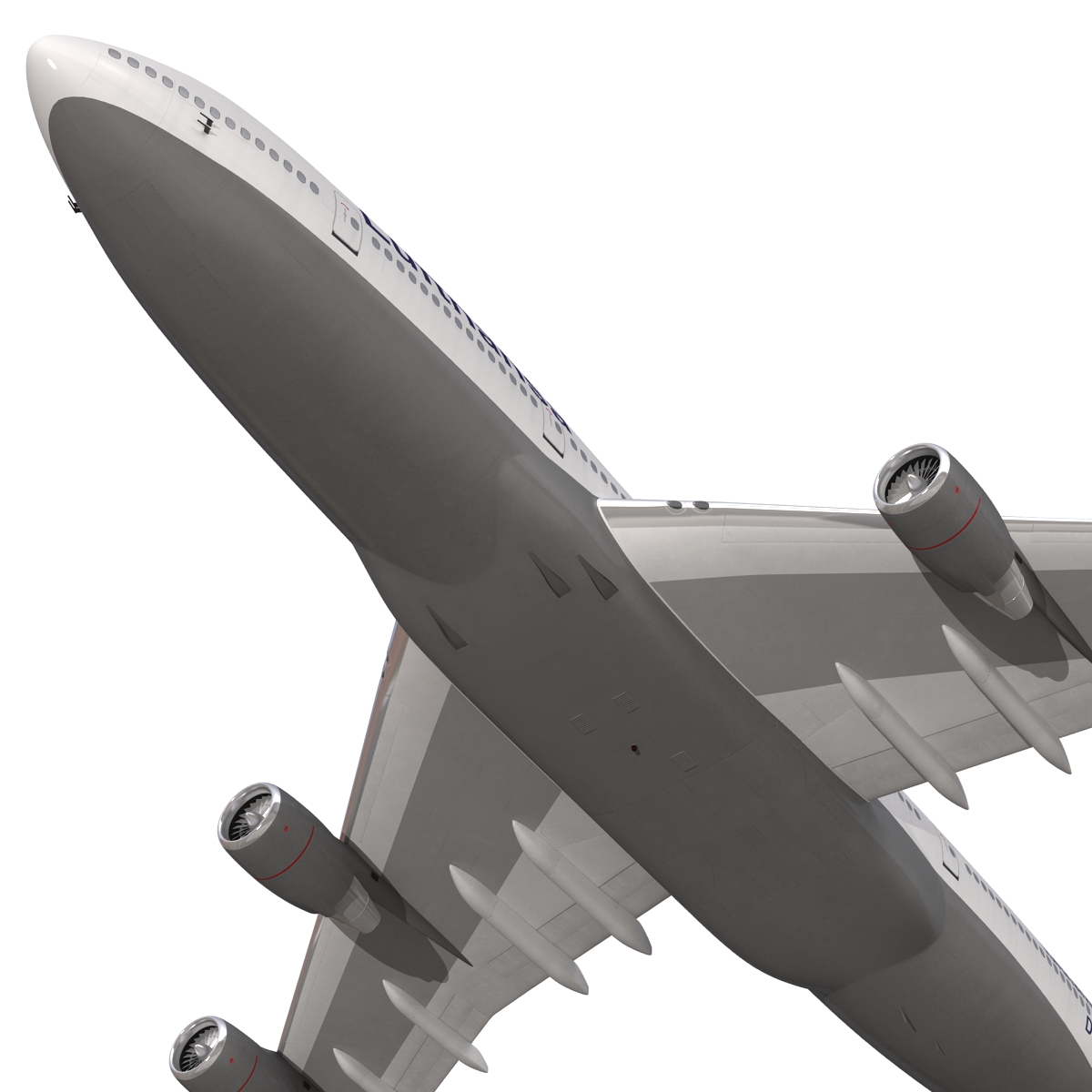 Boeing 747 200B Lufthansa Rigged 3D