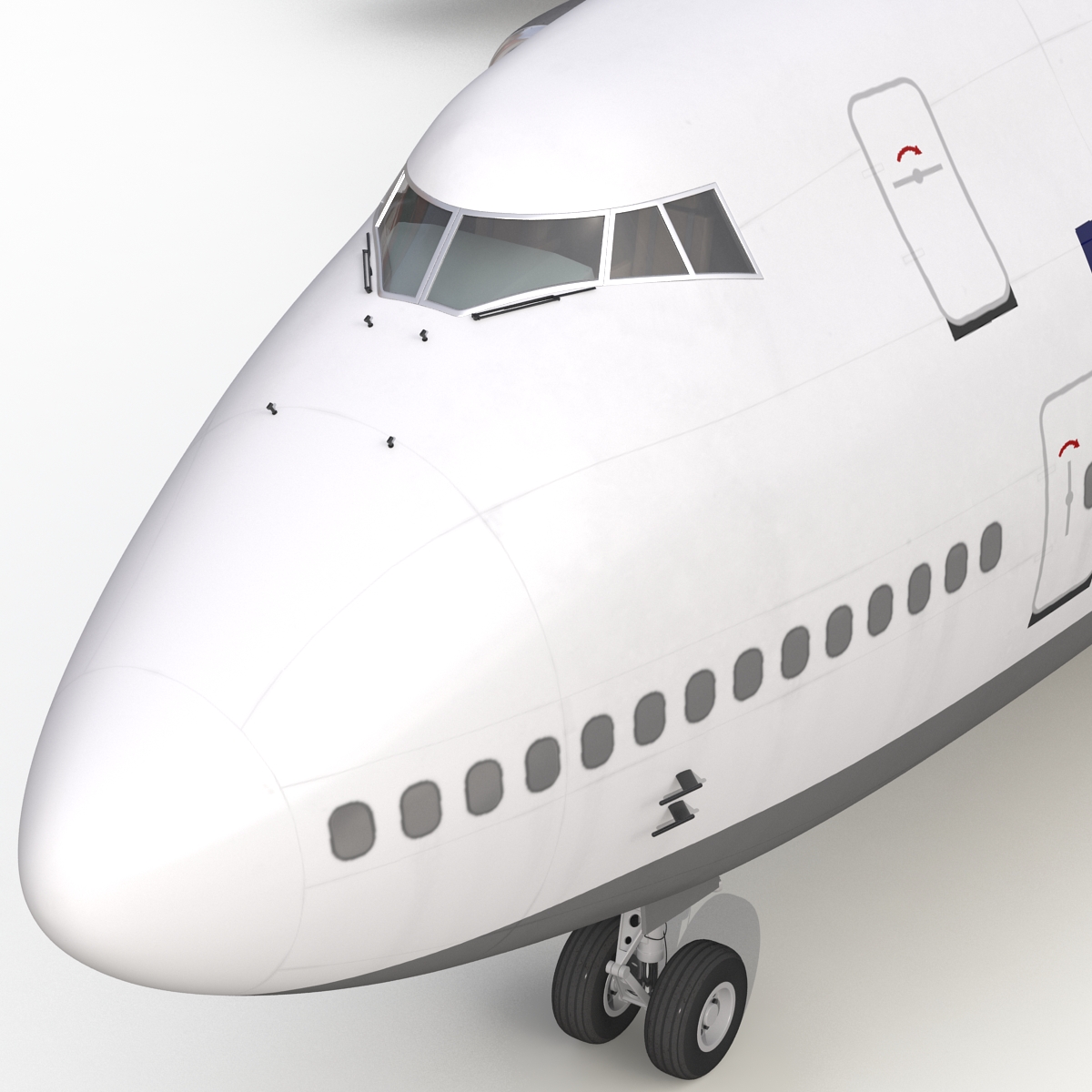 Boeing 747 200B Lufthansa Rigged 3D