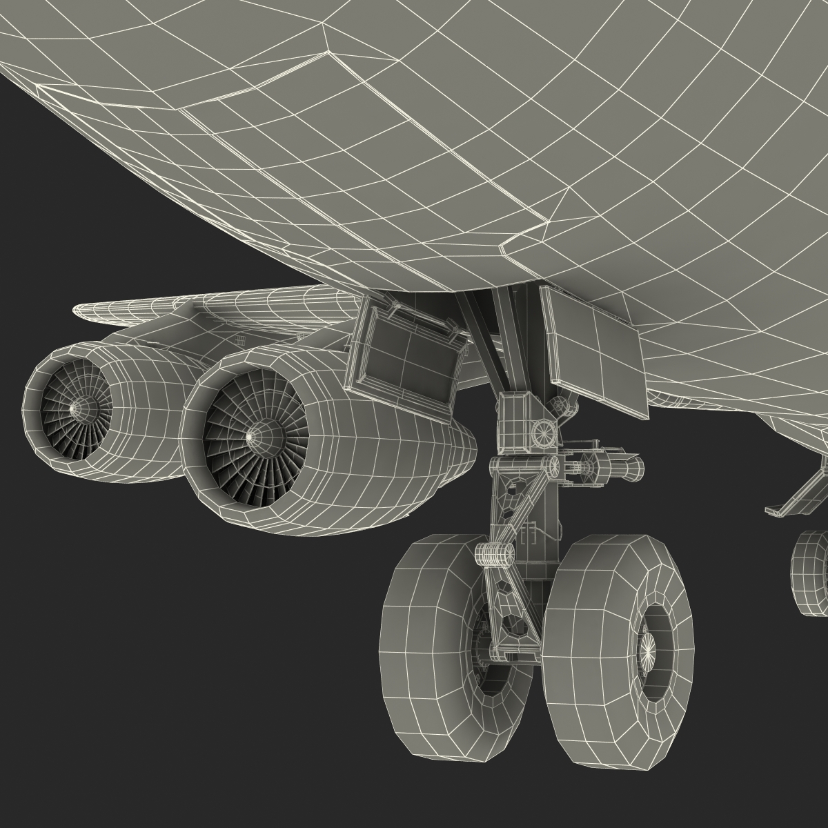 Boeing 747 200B Lufthansa Rigged 3D