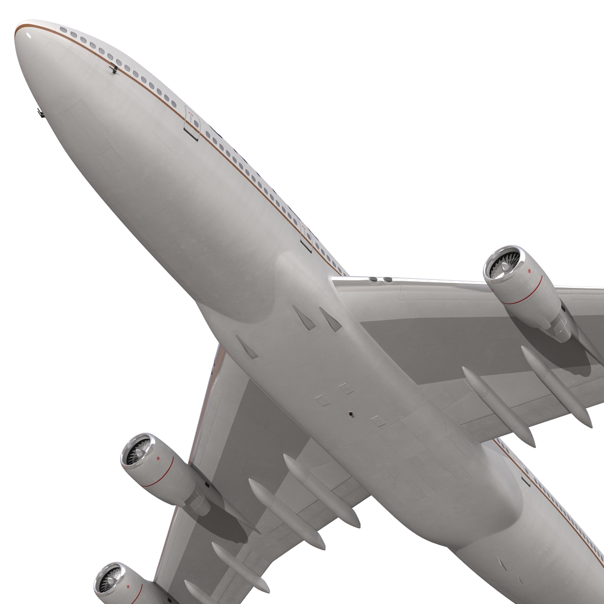 Boeing 747 200B United Rigged 3D model