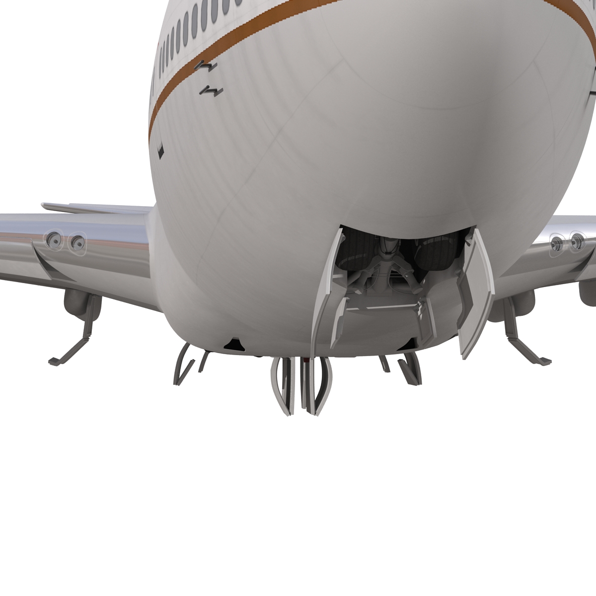 Boeing 747 200B United Rigged 3D model