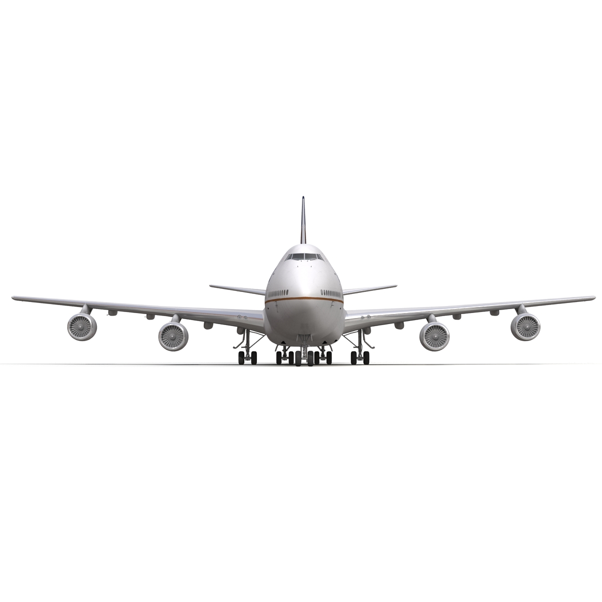 Boeing 747 200B United Rigged 3D model