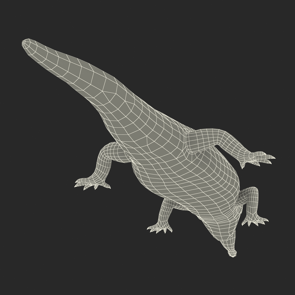 3D model Blue Tongued Skink Pose 4