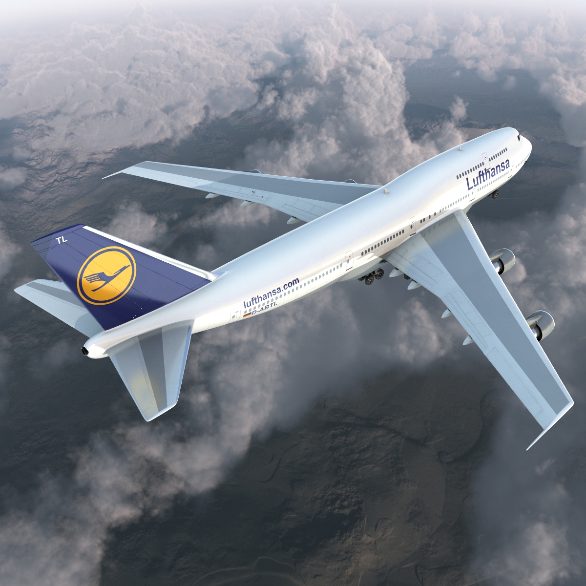 Boeing 747 300 Lufthansa 3D model