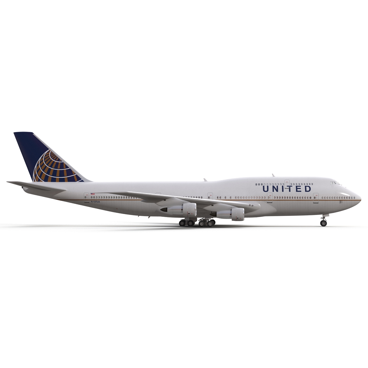 3D Boeing 747 300 United