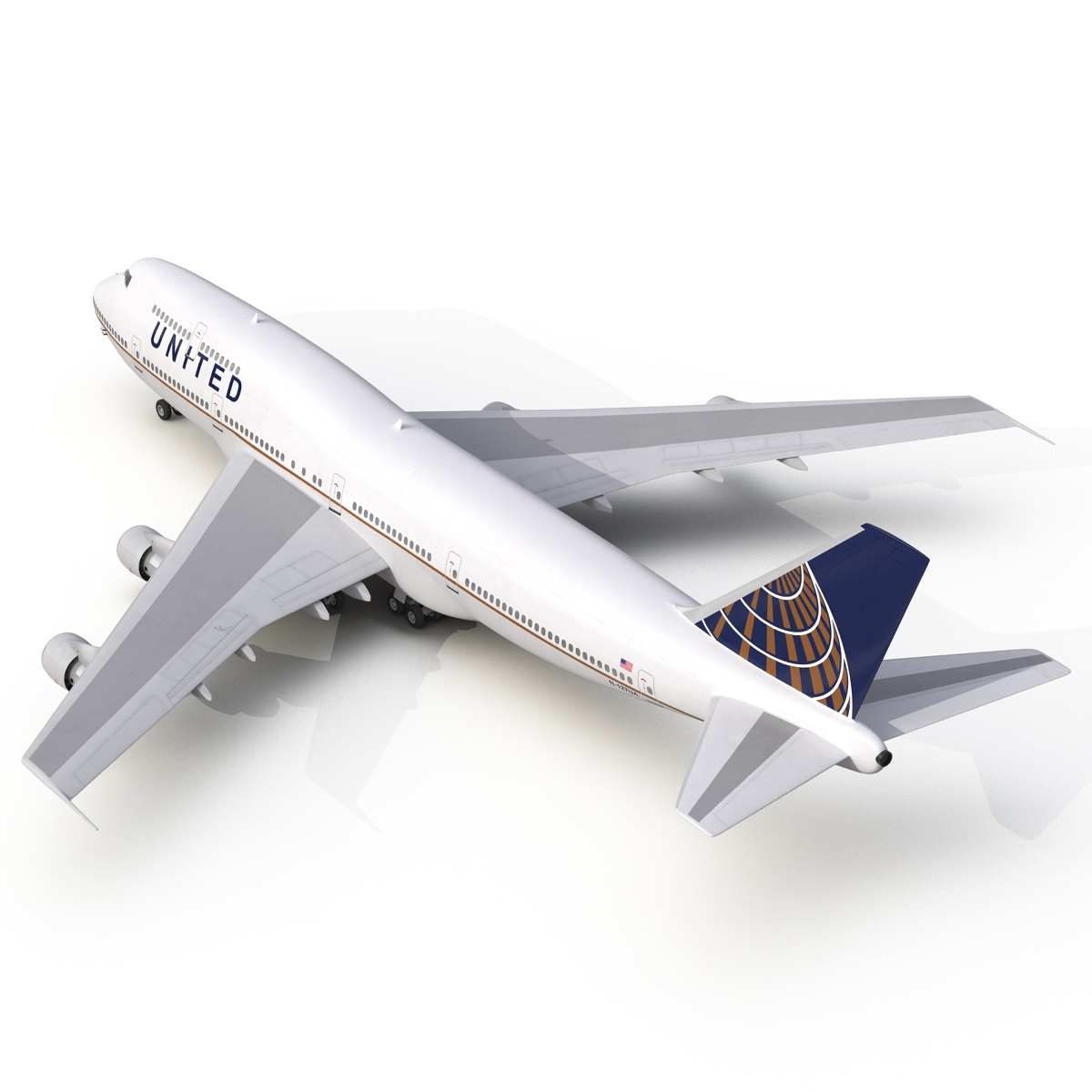 3D Boeing 747 300 United