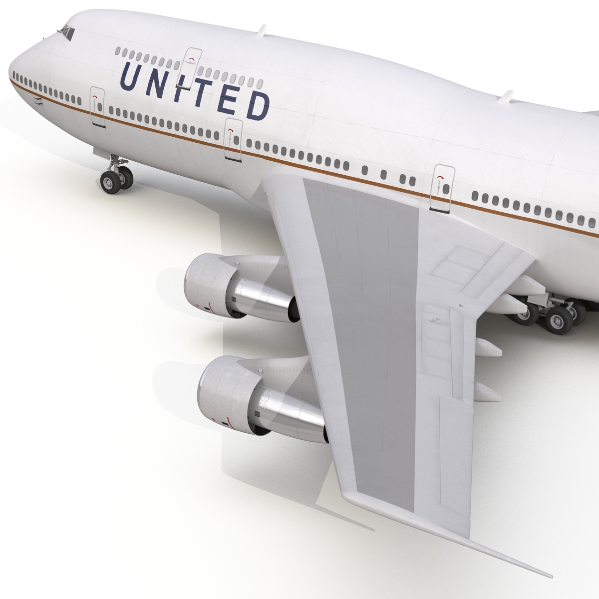 3D Boeing 747 300 United