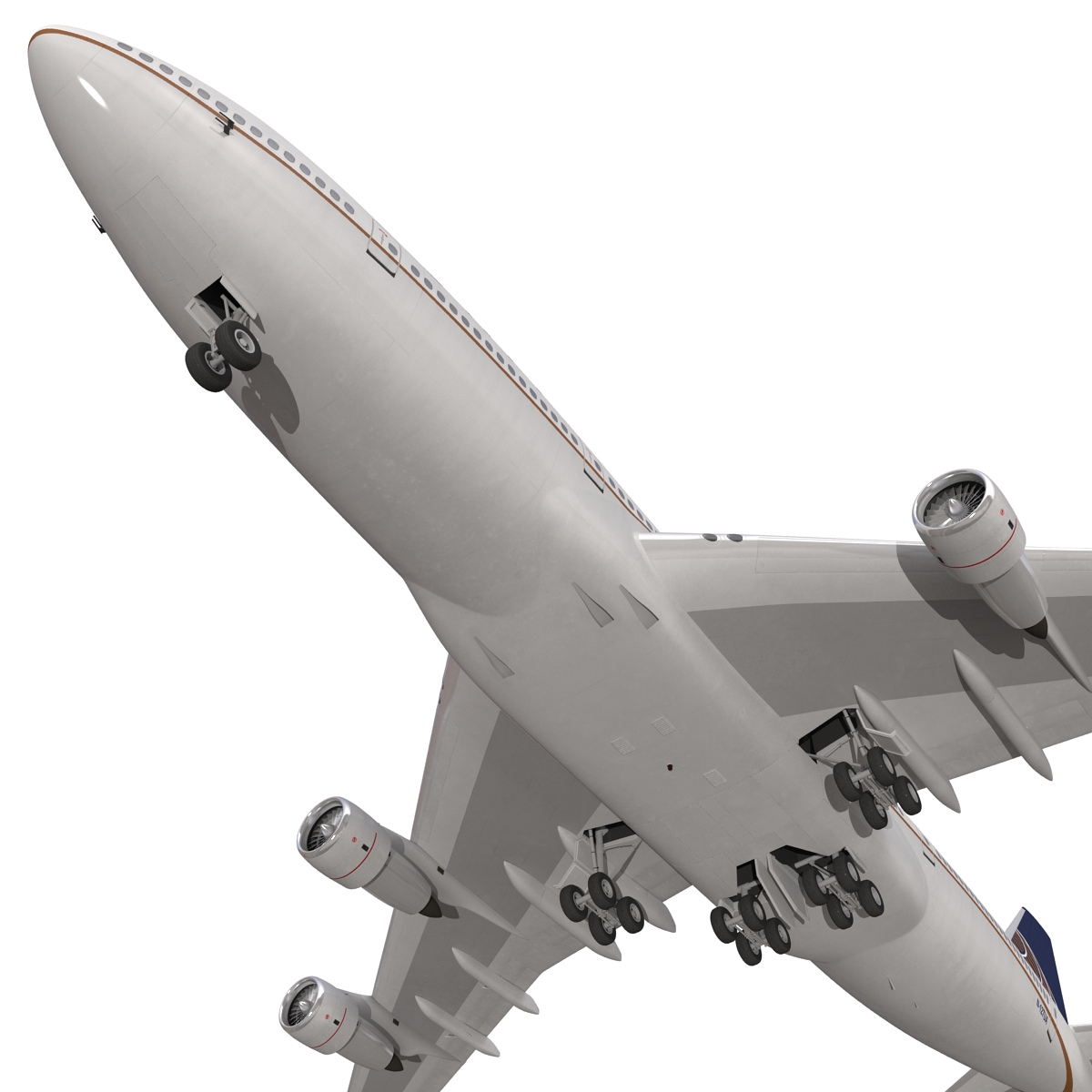 3D Boeing 747 300 United