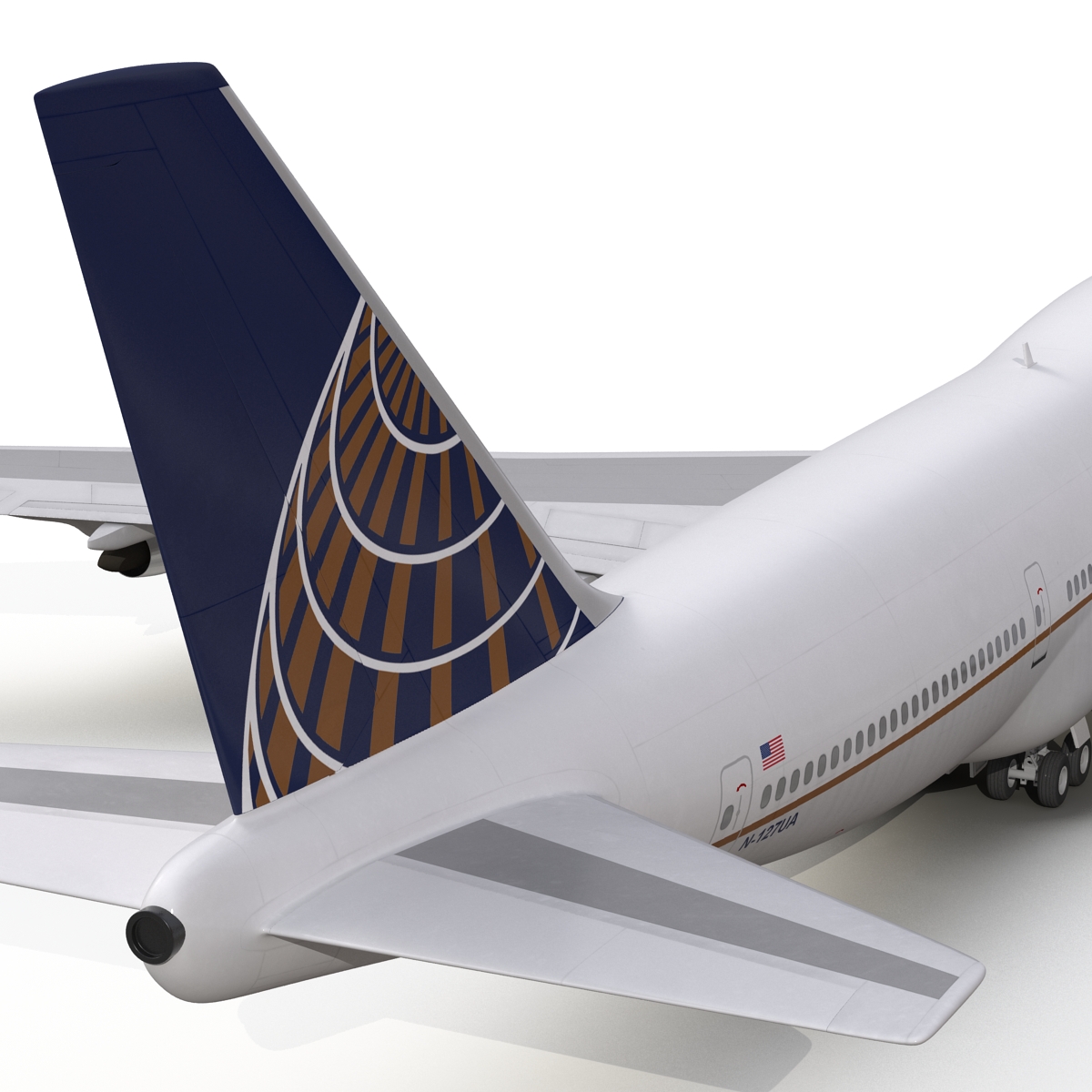 3D Boeing 747 300 United