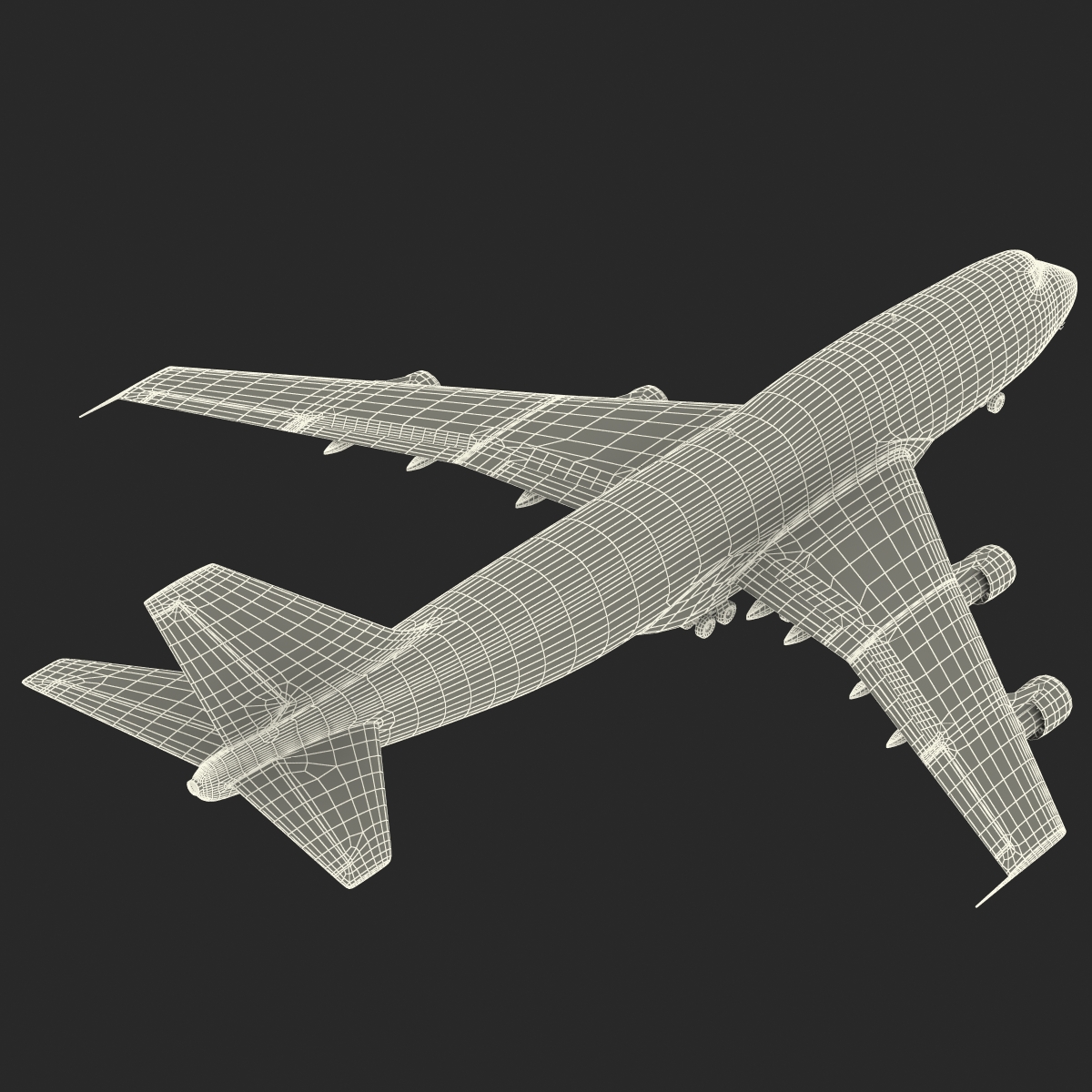 3D Boeing 747 300 United