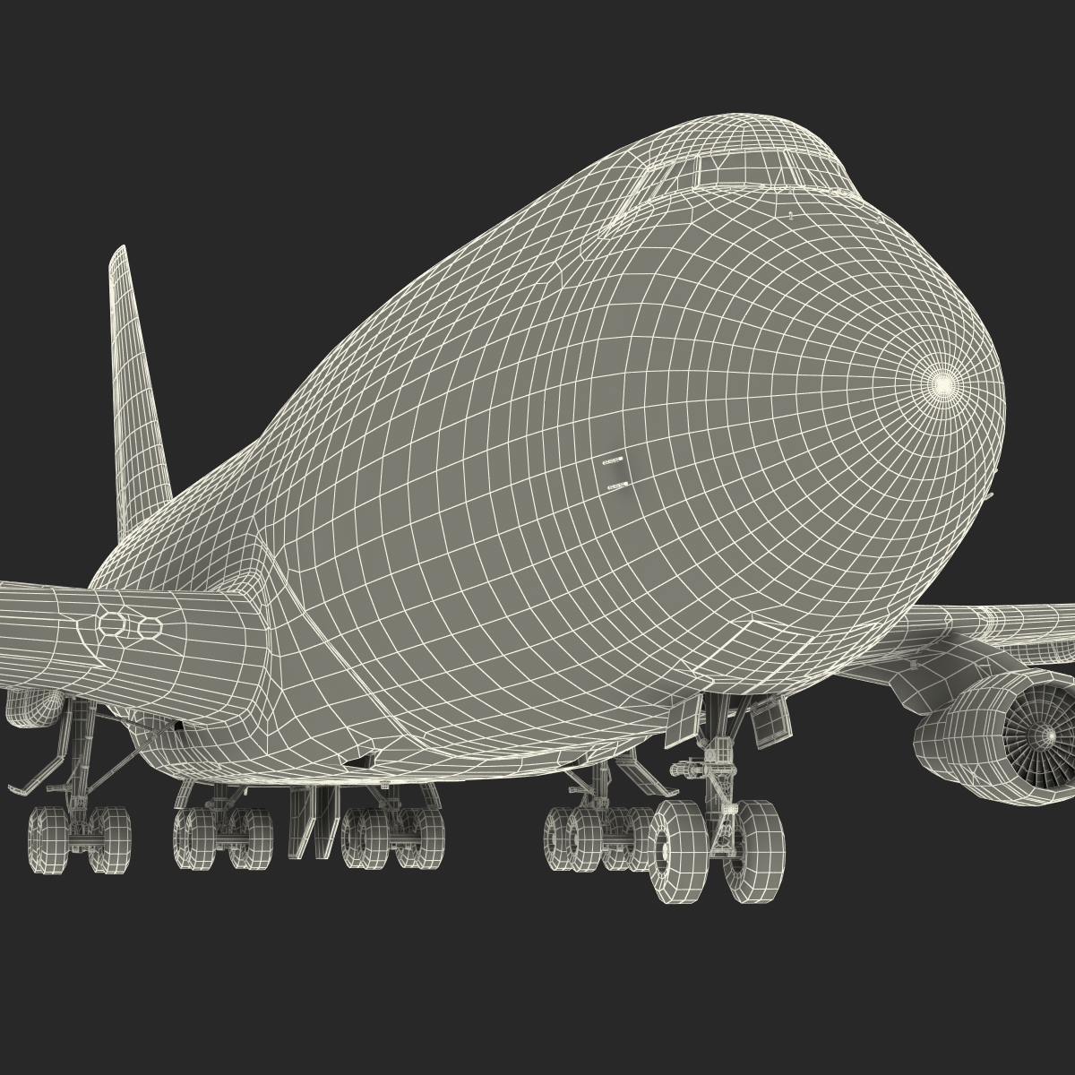 3D Boeing 747 300 United