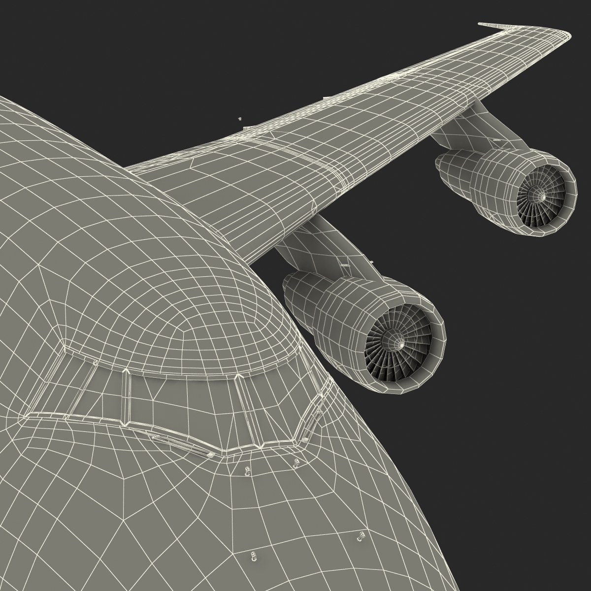 3D Boeing 747 300 United